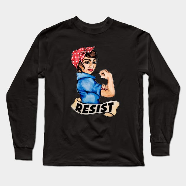 resist Long Sleeve T-Shirt by adamanartwork